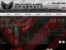 Tablet Screenshot of blacklabelcrossfit.com